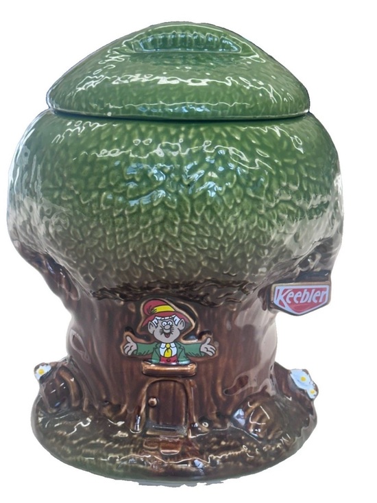Keebler Other - Vintage 1981 McCoy Keebler Tree House Cookie Jar with Ernie The Elf